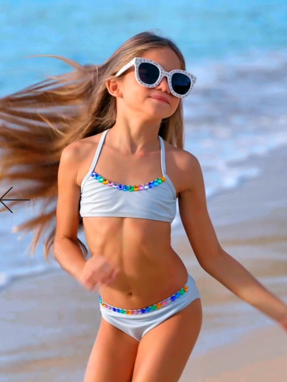 Lola & The Boys RAINBOW GEMS BIKINI size 8